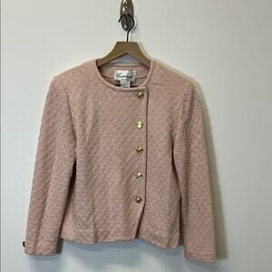 Castlebrook Vintage Button Down Pink Pastel Cotaggecore Cardigan Women’s Sz 14 P